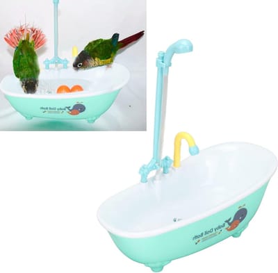 Automatische Vogelbad met Faucet voor Parkieten en Cockatiels, Ideaal voor Badderen en Verfrissen