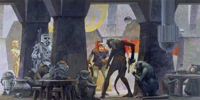 Fotobehang - Star Wars Classic RMQ Mos Eisley Streets 500x250cm - Vliesbehang