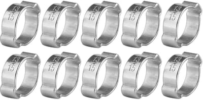 Dailygoods- Slangklemmen 10 Stuks - Verstelbaar - Roestvrij Staal - Slangklemmen Assortiment - Drukbestendig - Corrosiebestendig - Slangklem