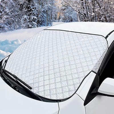 EXCITAT Voorruithoes - Wintervorsthoes voor auto's - Opvouwbaar - Multifunctioneel - Geschikt voor de meeste auto's