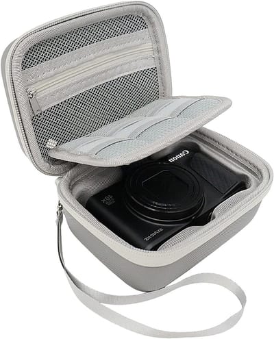 Digitale camera tas voor Canon G7X3, Sony ZV1F, Panasonic Lumix en meer - Hard-shell compact met ritsvak