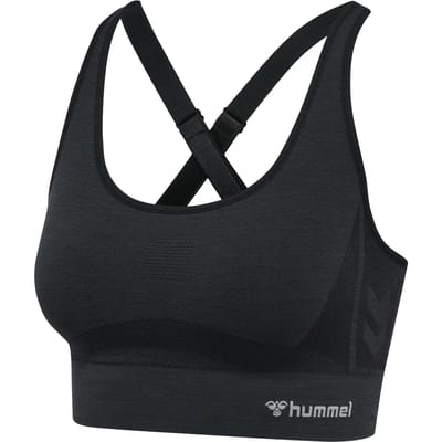 Hummel Clea Seamless Bra Dames - Zwart Gemeleerd | Maat: M