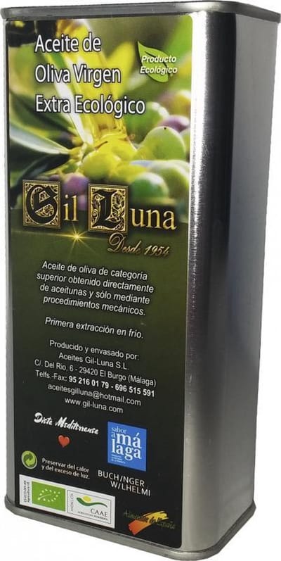 Gil Luna prijswinnende biologische olijfolie - extra vierge - 500 ml NL-BIO-01
