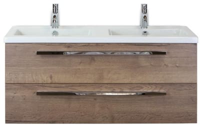 Seville Badmeubelset 120 cm - 2 Laden Tabacco - Wastafel Djazz Dubbel