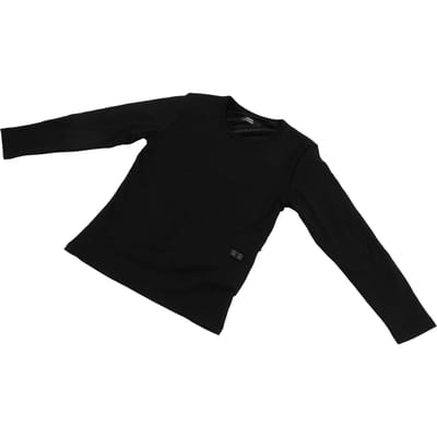 Infrarood Verwarmd Ondergoed Top met Ronde Hals APP Temperatuurregeling 12 Zones Elektrische Verwarmingsshirts voor Mannen Vrouwen XL black
