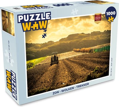 Puzzel Zon - Wolken - Trekker - Legpuzzel - Puzzel 1000 stukjes volwassenen