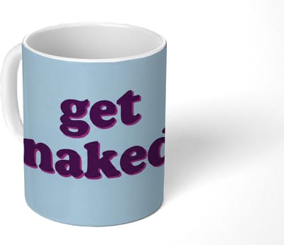 Mok - Koffiemok - Speels - Boodschap - Blauw - Mokken - 350 ML - Beker - Koffiemokken - Theemok