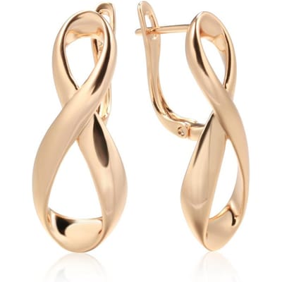 Nouvelles Boucles d'Oreilles Longues Couleur Or Rose Femmes Mariage Unique Créatif Mode Bijoux Métal Creux Brillantes Pendantes beige