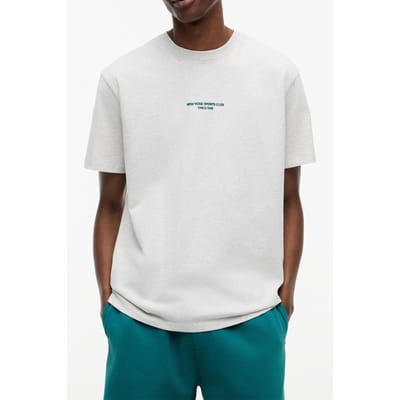 Tommy Hilfiger Relaxed Sailboat Ss Ice Grey Heather Größe: M | Bedruckte T-Shirts Outlet | Herren | Grau