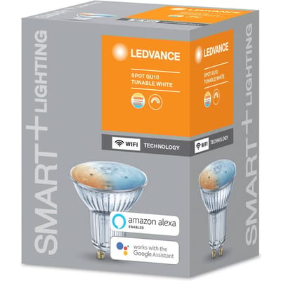 LEDVANCE LED reflectorlamp - Lampvoet: GU1- instelbaar wit - 27-65- K - 5 W - SMART+ WiFi SPOT GU1- instelbaar wit