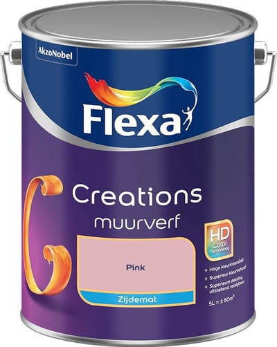 Flexa - Creations Muurverf Zijdemat - Pink - Mengverf - 5 L