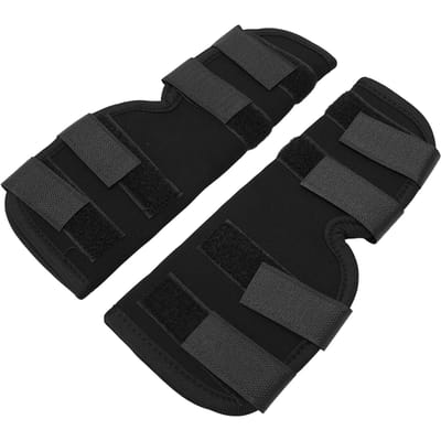 Genouillère pour Chien Respirante Réduction de la Douleur Protection Articulaire Attelle de Soutien pour Patte Arrière de Chien pour Récupération Postopératoire M black