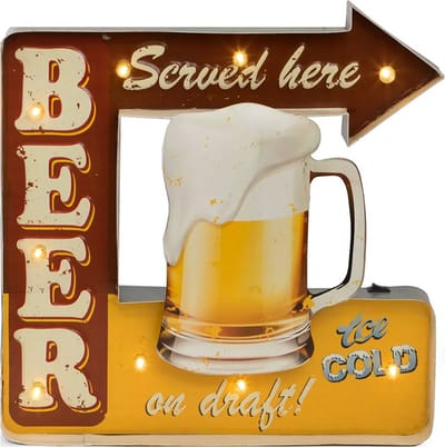 Clayre & Eef Tekstbord 40x40 cm Geel Ijzer Beer Wandbord