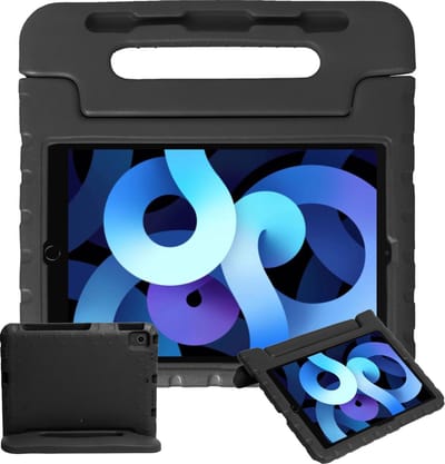 Hoesje - Geschikt voor Apple iPad Air 4 (2020) - 10.9 inch - 4e Generatie - Kinderhoes Shockproof Bumper - Kidsproof Case - Tablethoes - Kinder Hoes Cover - Zwart
