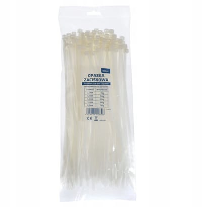 Kabelbinders 550x4,8mm Wit - 100 stuks