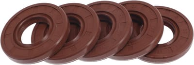 Universele dubbele lip olieafdichting met stalen veer voor rotatieas 17 x 35 x 5 mm, hoge druk FKM rubber, 5 stuks, duurzaam en betrouwbaar voor diverse toepassingen