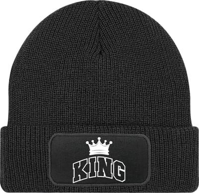 Muts voor hem - cadeau mannen - Zwart - 100% Soft-Touch acrylic - King