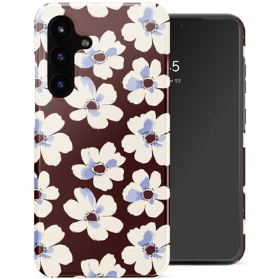Selencia Hoesje - Geschikt voor Samsung Galaxy S25 FE - Backcover - Choco Flower Pop