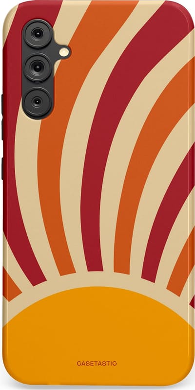 Casetastic Hoesje Geschikt voor Samsung A34 (5G) - Stijlvolle Beschermende Duo-layer Case - Retro zomer