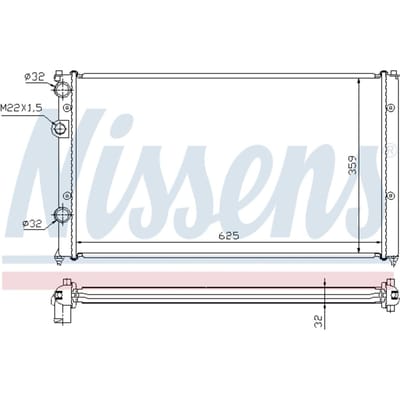Radiator, motorkoeling NISSENS 652551