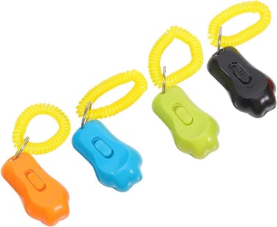Honden Clicker - Trainingsapparaat Puppy - Gehoorzaamheid Trainen - Met Polsband - 6.5 cm - Diverse kleuren
