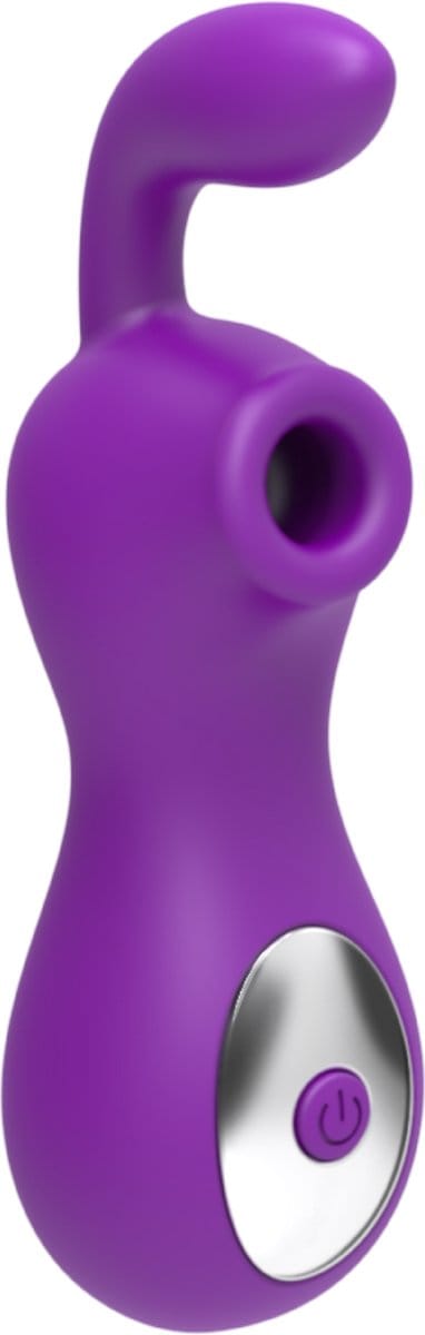 Cupitoys® Luchtdruk vibrator met dildo - 12,8cm - Paars - 24 standen - Vibrators voor vrouwen en mannen - Sex toys voor vrouwen en mannen