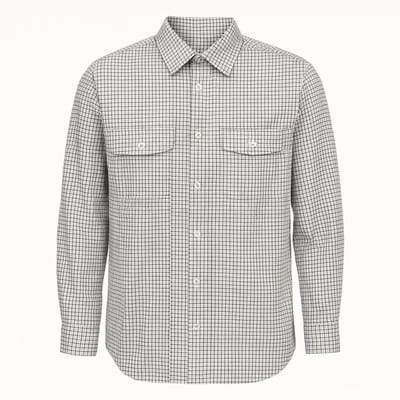 Werkshirt Snickers AllroundWork Comfort Checked – Lange mouw – Khaki/Zwart – Maat S