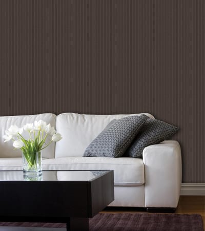 Dutch Wallcoverings Vliesbehang bruin met fijn - zwart streepje