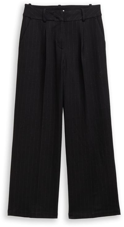 Tom Tailor - TTLEA WIDE broek met glittereffect - Maat 44/32 - pinstripe with lurex