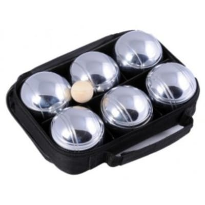 Top1Toys Jeu De Boule set 6 ballen in een zwarte tas