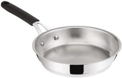 Steel Pan - Kookpan Roestvrij Staal - Koken en Bakken - Lagotherm Bodem - 24 cm - Zilverkleurig