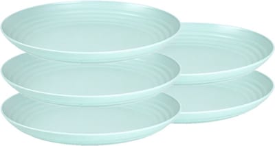 Plasticforte Rond bord/camping bord - 10x stuks - D25 cm - mintgroen - kunststof