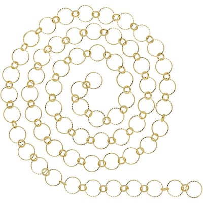 Schakelketting ringen in reliëf - Goud