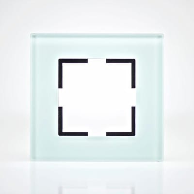 Groen glazen afdekplaatje, 1-voudig, 84x87x10 mm