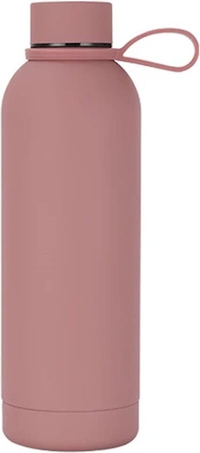 Without Lemon - Thermos Drinkfles - RVS Vacuüm - Waterfles - Warm - Koud - Water - Siliconen - Travel - 500 ML - Roze