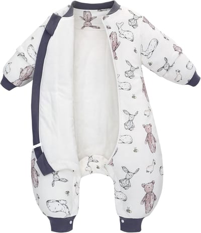 Baby Slaapzak met Voeten en Afneembare Mouwen - Warme Winter Slaapzak 2,5 TOG