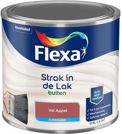 Flexa - Strak In De Lak Buitenlak Zijdeglans - Vol Appel - Mengverf - 500 Ml
