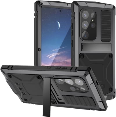 Voor Samsung Galaxy S24 Ultra 5G R-JUST Life waterdicht stofdicht schokbestendig telefoonhoesje (zwart)