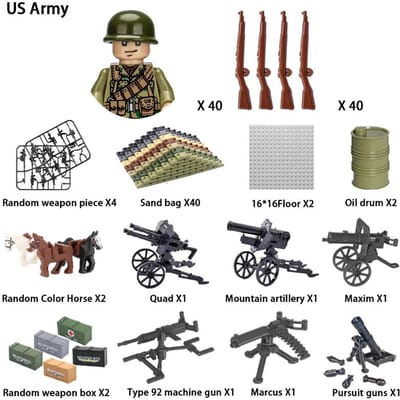 24 STUKS militaire figuur WO2 militair product soldaat figuur bouwstenen kinderen vakantie Cadeau Speelgoed cadeaus grappig