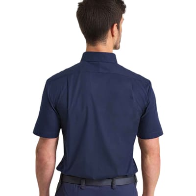 Premier Heren Supreme Oxford overhemd met korte mouwen (Marine)