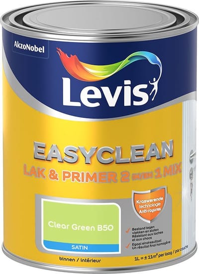 Levis - Easyclean Lak & Primer 2-In-1 Mix - Clear Green B50 - Mengverf - 1 L