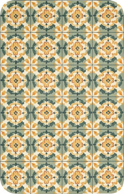 WC mat 50x80 cm - Antislip - Keramiek - Verweerd - Kleurrijk - Toiletmat - Vloermat - Douchemat - Toilet tapijt - Toiletmatten