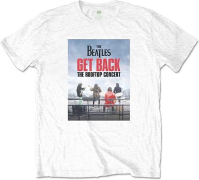 The Beatles - Rooftop Concert Heren T-shirt - S - Wit
