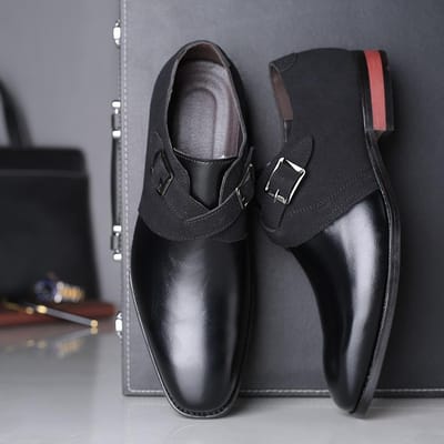 Nieuwe Creatieve Trend Kleurafstemming Leren Schoenen Heren Casual Mode Grote Maten Herenschoenen 48