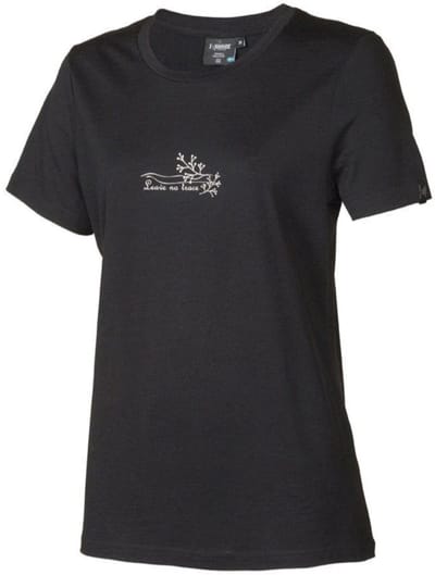 Ivanhoe t-shirt UW Cilla Vine voor dames - 100% merino wol - Zwart