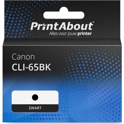 PrintAbout Inktcartridge CLI-65BK Zwart geschikt voor Canon