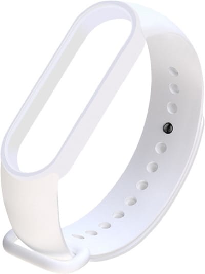 Siliconen bandje - geschikt voor Xiaomi Mi Band 5 / Mi Band 6 - wit