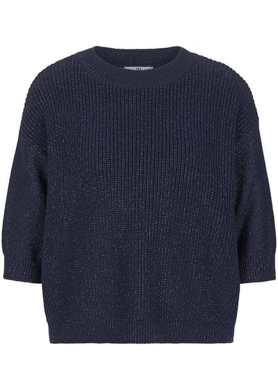 Trui boothals en 3/4-mouwen Van Peter Hahn blauw