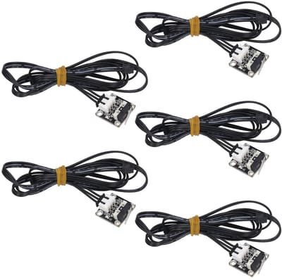 Dailygoods- Eindschakelaar 5 Stuks - Mechanische Eindschakelaarmodule - 3D-Printer Eindstop - Plug en Play - Compact - Geschikt voor Ender 3/CR 10 - Mechanische Schakelaar