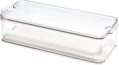 iDesign koelkast organizer voor groenten large - crisp - Transparant - Stapelbaar | Met deksel | BPA-vrij